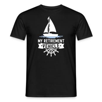 Pensioner Vehicle Sailor Sailboat - Men's T-Shirt - black - Front - AI Model Male 178 light (178cm)