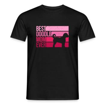 Cool Doodle Maman Art Femmes Fille Aussiedoodle Golden - T-shirt homme - noir - Devant - AI Model Male 178 light (178cm)