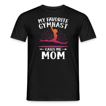 My favorite gymnast calls me Mama Gymnastics - Men's T-Shirt - black - Front - AI Model Male 178 light (178cm)