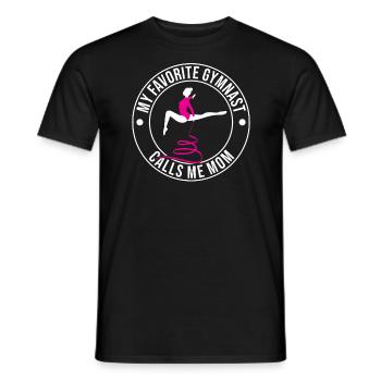 My favorite gymnast calls me Mama Gymnastics - Men's T-Shirt - black - Front - AI Model Male 178 light (178cm)
