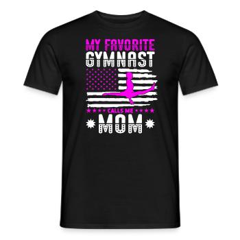 My favorite gymnast calls me Mama Gymnastics - Men's T-Shirt - black - Front - AI Model Male 178 light (178cm)