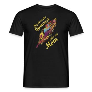 My favorite gymnast calls me Mama Gymnastics - Men's T-Shirt - black - Front - AI Model Male 178 light (178cm)