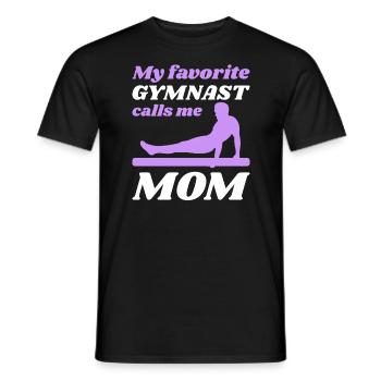 My favorite gymnast calls me Mama Gymnastics - Men's T-Shirt - black - Front - AI Model Male 178 light (178cm)