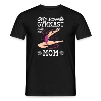 My favorite gymnast calls me Mama Gymnastics - Men's T-Shirt - black - Front - AI Model Male 178 light (178cm)