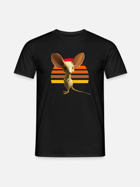Cute long-eared jerboa design - Men's T-Shirt - black