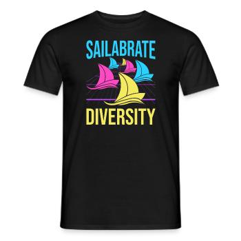 Drôle de dicton de voilier pour le capitaine du bateau - T-shirt homme - noir - Devant - AI Model Male 178 light (178cm)