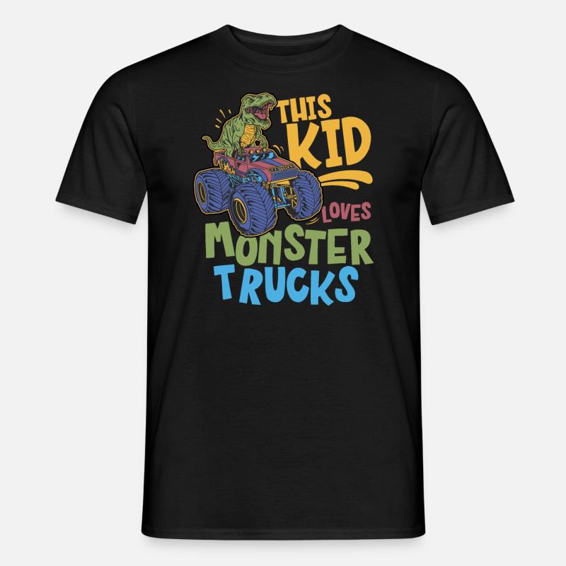 Dieses Kind Liebt Monstertrucks - Männer T-Shirt - Schwarz