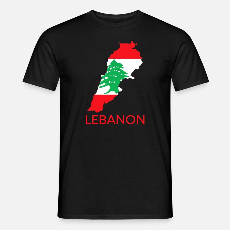Liban Drapeau Cèdre Beyrouth Arabe libanais Ara - T-shirt homme - noir