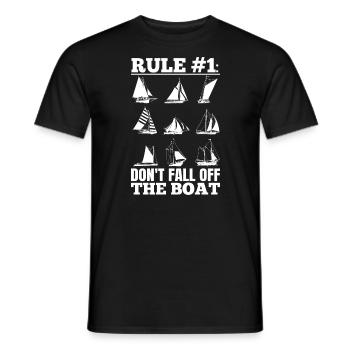 Drôle de dicton de voilier pour le capitaine du bateau - T-shirt homme - noir - Devant - AI Model Male 178 light (178cm)