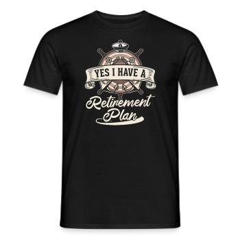 Sailing Retirement Plan Retired Sailor Sailboat - Men's T-Shirt - black - Front - AI Model Male 178 light (178cm)