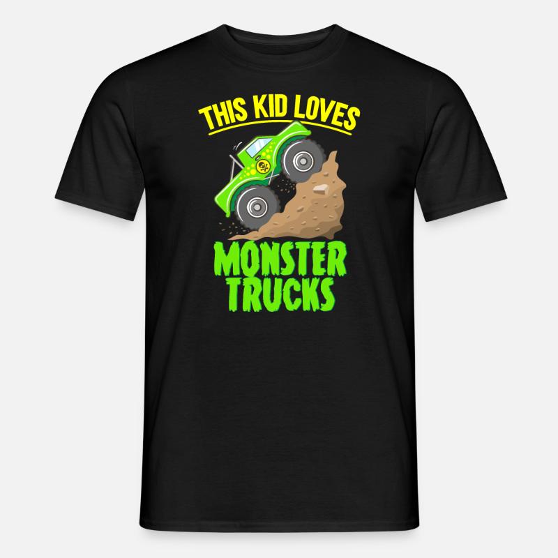 Dieses Kind Liebt Monstertrucks - Männer T-Shirt - Schwarz
