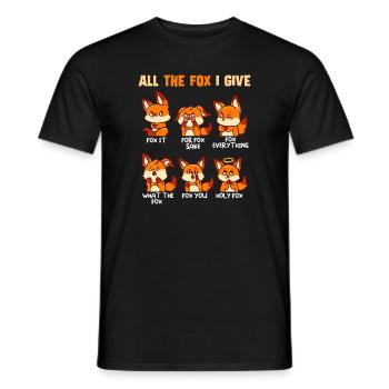 Regardez tout le renard que je donne à drôles de renards roux pas de renard - T-shirt homme - noir - Devant - AI Model Male 178 light (178cm)