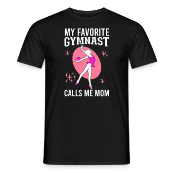My favorite gymnast calls me Mama Gymnastics - Men's T-Shirt - black - Front - AI Model Male 178 light (178cm)
