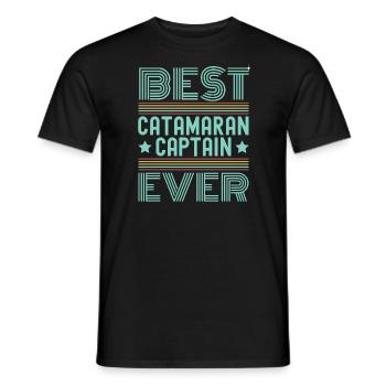 Catamaran Sailing Sailor Best Catamaran Captain - Men's T-Shirt - black - Front - AI Model Male 178 light (178cm)