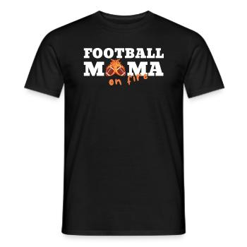 Football Mama On Fire - T-shirt homme - noir - Devant - AI Model Male 178 light (178cm)