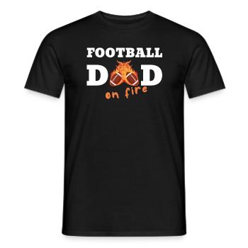Football Dad On Fire - Männer T-Shirt - Schwarz - Vorne - AI Model Male 178 light (178cm)