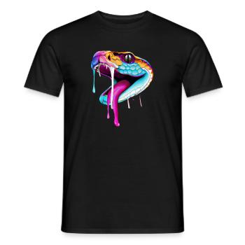 Gradients in the queue - Men's T-Shirt - black - Front - AI Model Male 178 light (178cm)