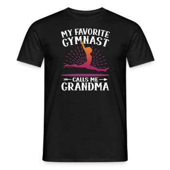 Meine Lieblingsturnerin Nennt Mich Oma Turnsport - Männer T-Shirt - Schwarz - Vorne - AI Model Male 178 light (178cm)