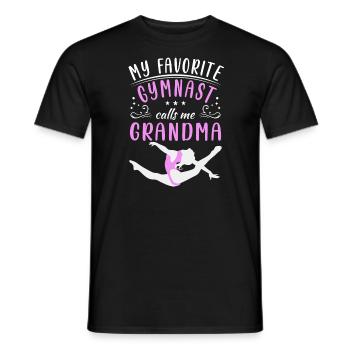 Meine Lieblingsturnerin Nennt Mich Oma Turnsport - Männer T-Shirt - Schwarz - Vorne - AI Model Male 178 light (178cm)