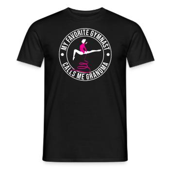 Meine Lieblingsturnerin Nennt Mich Oma Turnsport - Männer T-Shirt - Schwarz - Vorne - AI Model Male 178 light (178cm)