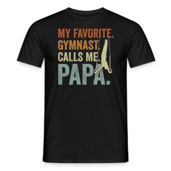 Mein Lieblingsturner Nennt Mich Papa - Männer T-Shirt - Schwarz - Vorne - AI Model Male 178 light (178cm)
