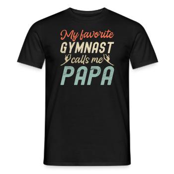Mein Lieblingsturner Nennt Mich Papa - Männer T-Shirt - Schwarz - Vorne - AI Model Male 178 light (178cm)
