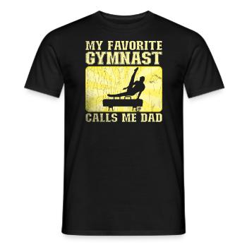Mein Lieblingsturner Nennt Mich Papa - Männer T-Shirt - Schwarz - Vorne - AI Model Male 178 light (178cm)