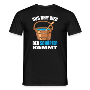 Aus dem Weg der Schöpfer kommt - Männer T-Shirt - Schwarz - Vorne - AI Model Male 178 light (178cm)