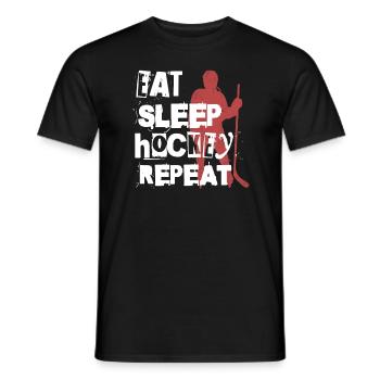 Joueur de hockey sur glace Maillot de hockey sur glace Cadeau - T-shirt homme - noir - Devant - AI Model Male 178 light (178cm)