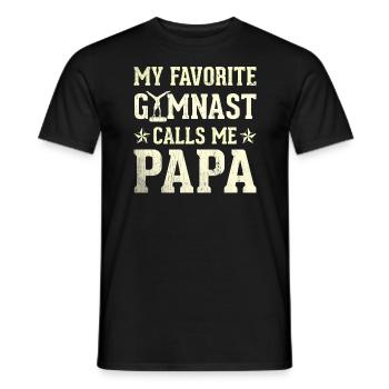 Mein Lieblingsturner Nennt Mich Papa - Männer T-Shirt - Schwarz - Vorne - AI Model Male 178 light (178cm)