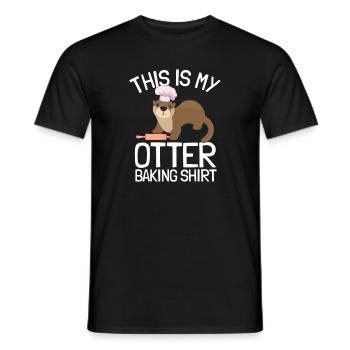 Funny Baking Confectioner Pastry Chef Baker I Otte - Men's T-Shirt - black - Front - AI Model Male 178 light (178cm)