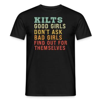 Schottischer Kilt Spruch Schottenrock Schottland - Männer T-Shirt - Schwarz - Vorne - AI Model Male 178 light (178cm)