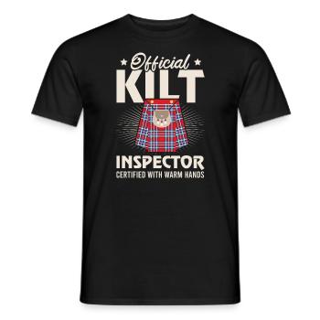 Kilt écossais disant jupe écossaise Écosse - T-shirt homme - noir - Devant - AI Model Male 178 light (178cm)