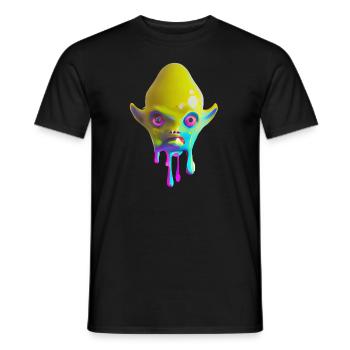Alien coloré - T-shirt homme - noir - Devant - AI Model Male 178 light (178cm)