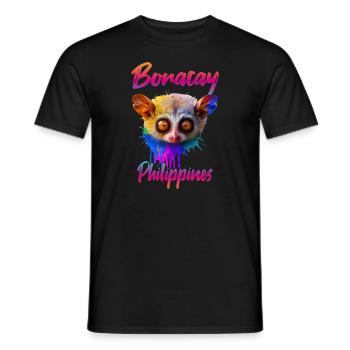 Tarsier auf Boracay, Philippinen - Männer T-Shirt - Schwarz - Vorne - AI Model Male 178 light (178cm)
