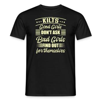 Schottischer Kilt Spruch Schottenrock Schottland - Männer T-Shirt - Schwarz - Vorne - AI Model Male 178 light (178cm)