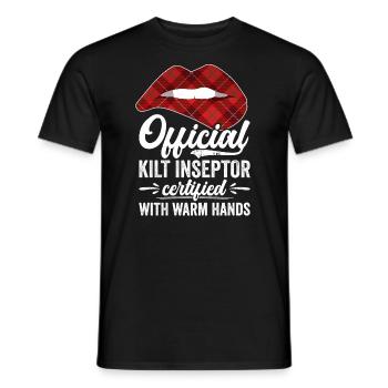Kilt écossais disant jupe écossaise Écosse - T-shirt homme - noir - Devant - AI Model Male 178 light (178cm)