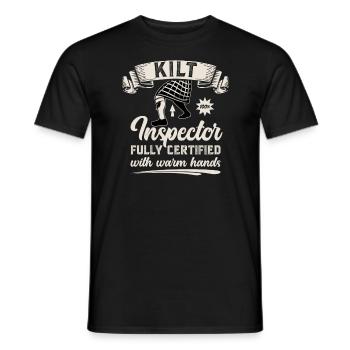 Kilt écossais disant jupe écossaise Écosse - T-shirt homme - noir - Devant - AI Model Male 178 light (178cm)