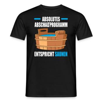 Absolutes abschalt Programm entspricht Saunen - Männer T-Shirt - Schwarz - Vorne - AI Model Male 178 light (178cm)