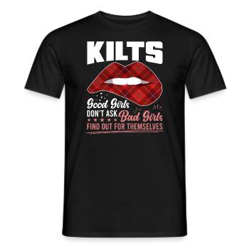 Schottischer Kilt Spruch Schottenrock Schottland - Männer T-Shirt - Schwarz - Vorne - AI Model Male 178 light (178cm)