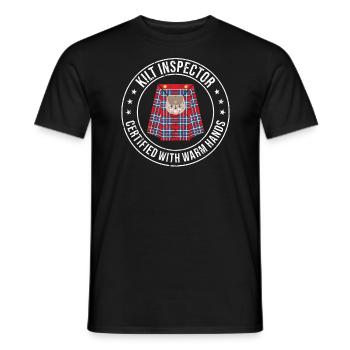 Kilt écossais disant jupe écossaise Écosse - T-shirt homme - noir - Devant - AI Model Male 178 light (178cm)