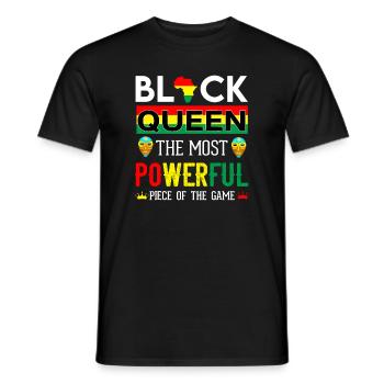Black Queen The Most Powerful Piece in The Game Wo - Men's T-Shirt - black - Front - AI Model Male 178 light (178cm)