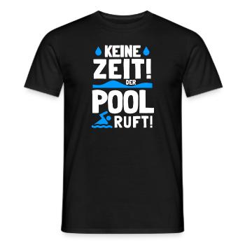 Planschbecken Swimmingpool Pool Schwimmen Geschenk - Männer T-Shirt - Schwarz - Vorne - AI Model Male 178 light (178cm)