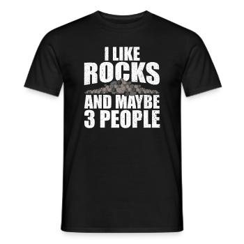 Collectionneur de roches pour hommes femmes Rockhound Geology Roc - T-shirt homme - noir - Devant - AI Model Male 178 light (178cm)
