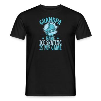 Grand-père est mon nom Le patinage sur glace est mon jeu - T-shirt homme - noir - Devant - AI Model Male 178 light (178cm)