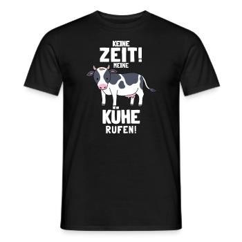 Kühe Kuh Schädel Oberteil Landwirtschaft Geschenke - Männer T-Shirt - Schwarz - Vorne - AI Model Male 178 light (178cm)