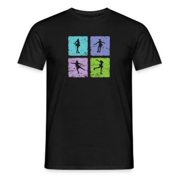 Schlittschuh laufen Sportart im Winter - Men's T-Shirt - black - Front - AI Model Male 178 light (178cm)