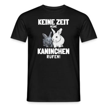 Zwergkaninchen Kaninchen Häschen Haustier Geschenk - Männer T-Shirt - Schwarz - Vorne - AI Model Male 178 light (178cm)