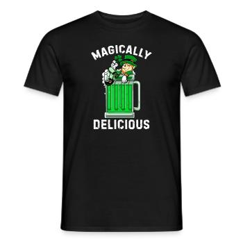 Idée magiquement délicieuse St Patricks Day Boire - T-shirt homme - noir - Devant - AI Model Male 178 light (178cm)