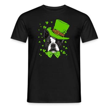 Boston Terrier Leprechaun St Patricks Day Dog Boys - T-shirt homme - noir - Devant - AI Model Male 178 light (178cm)
